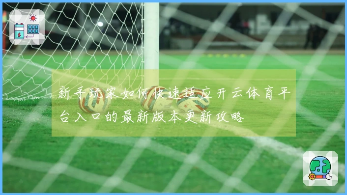 新手玩家如何快速适应开云体育平台入口的最新版本更新攻略
